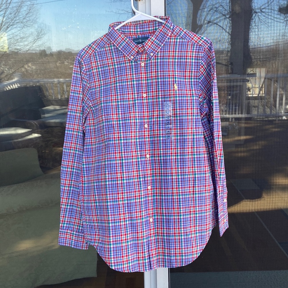 NWT Ralph Lauren Button Down LS Boys 18-20